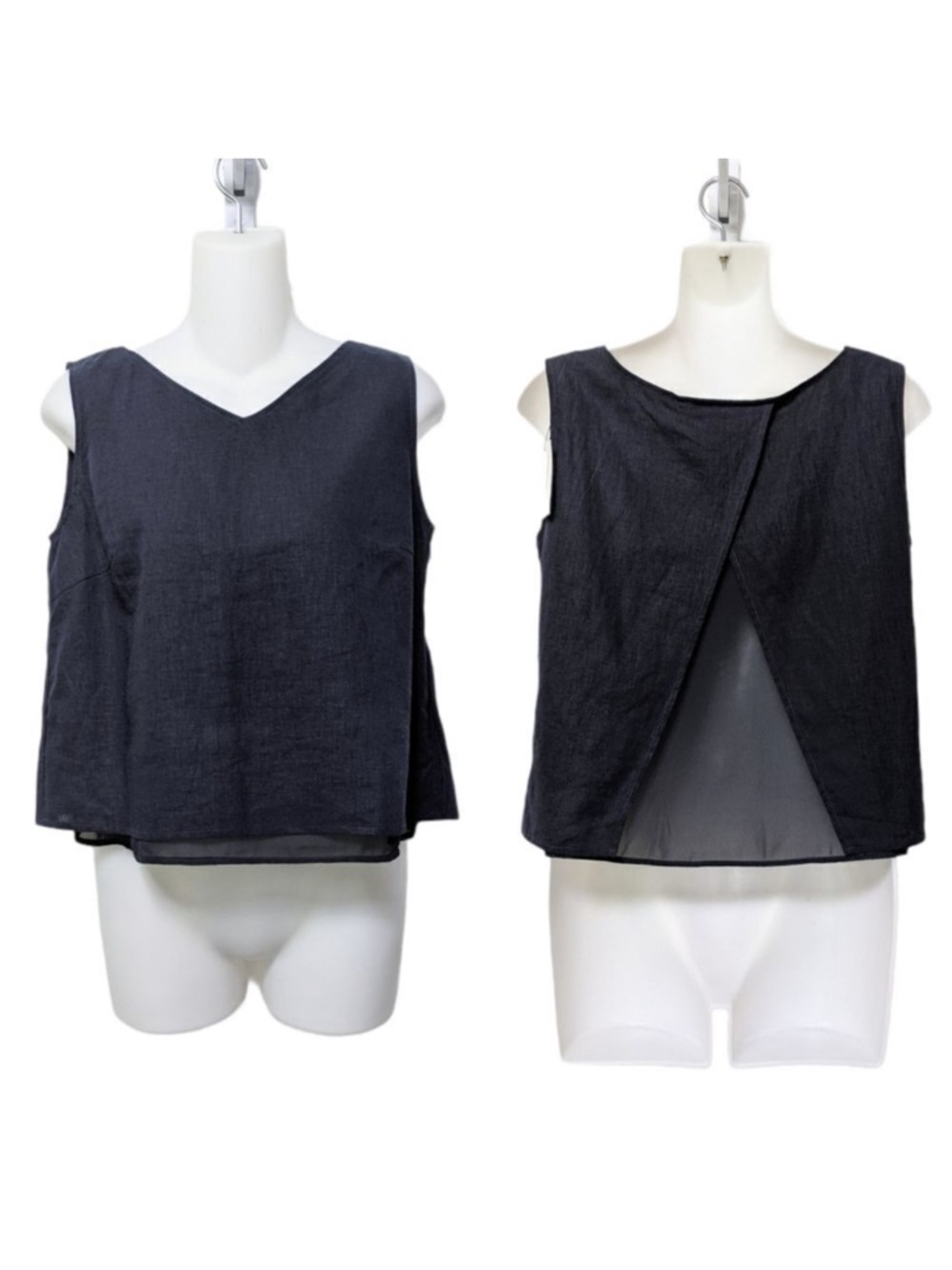 NWT COLONY 2139 Linen Crossback Top S